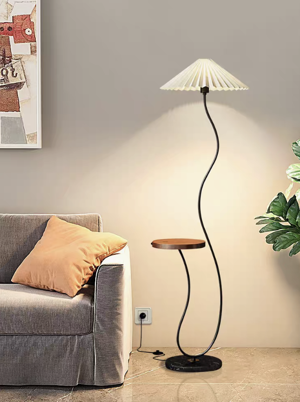 澳貓 智慧床頭櫃百褶落地燈置物架一體 (12kg)