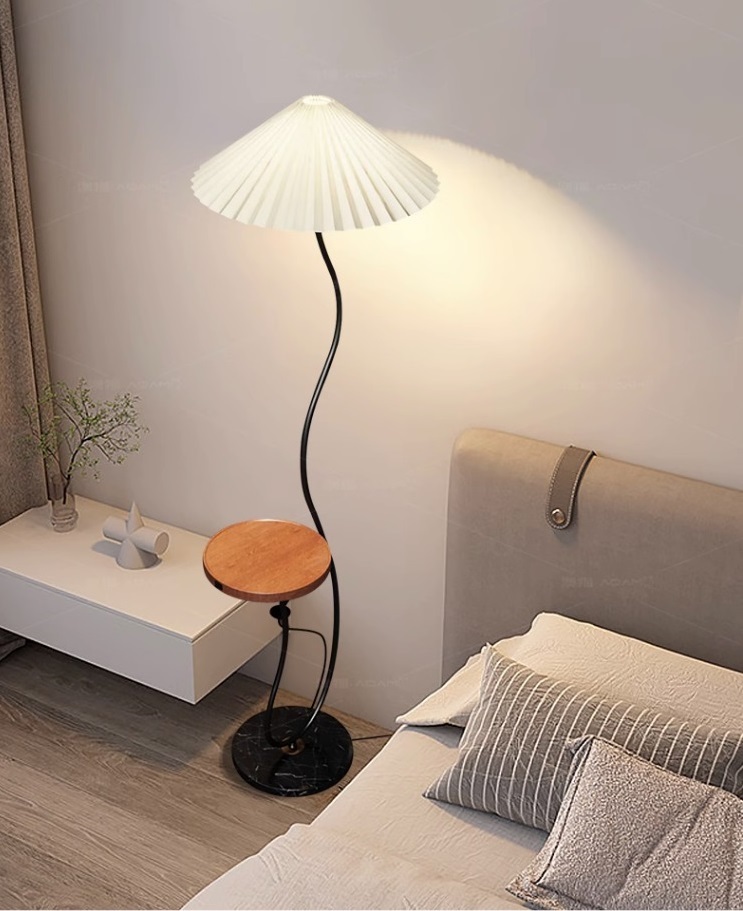 澳貓 智慧床頭櫃百褶落地燈置物架一體 (12kg)