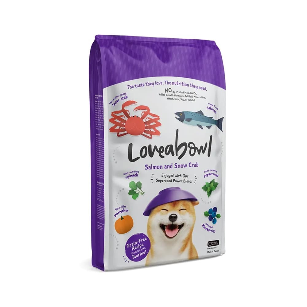 Loveabowl 無穀物雪蟹三文魚海鮮全犬配方 10KG [紫]