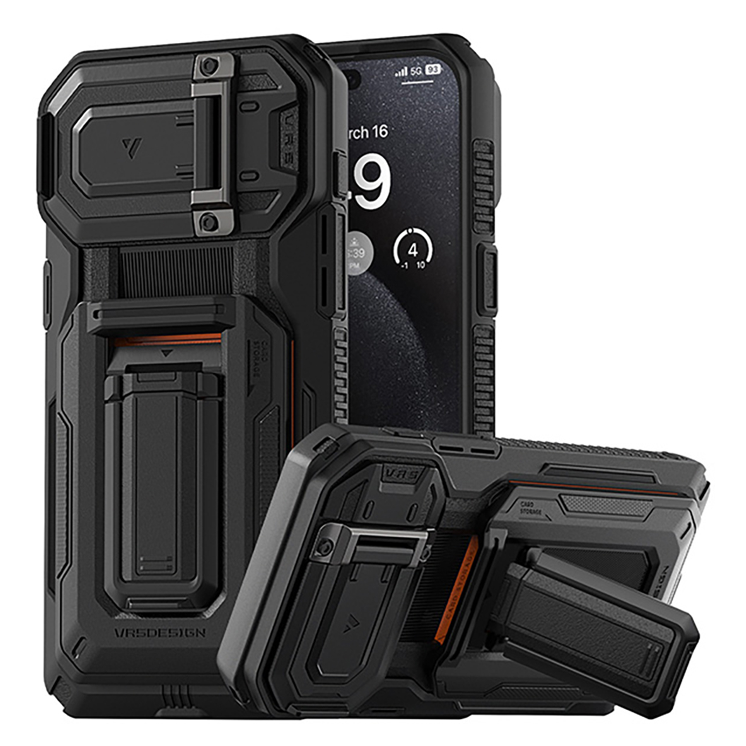 VRS Desgin - D-Wallet Origin - iPhone 16 Pro Max Case 高度防撞鏡頭保護插卡槽支架手機殼