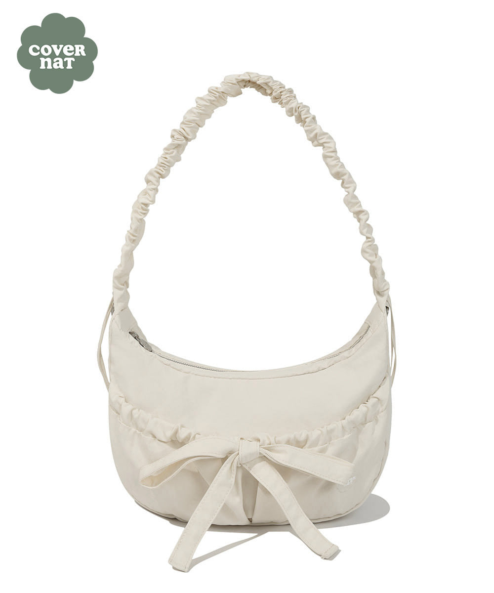 韓國 Covernat Heart Shirring Medium Nylon Hobo Bag ( 4 Colours )