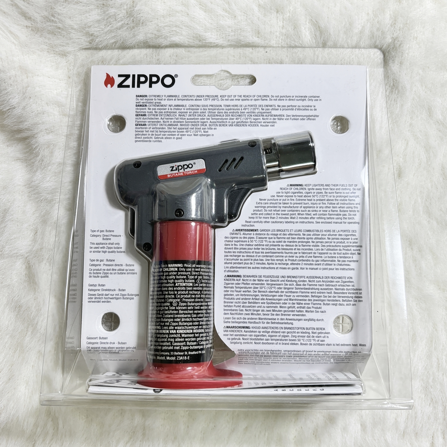 【zippo】德國原裝正品、藍焰明火可調、充氣式單直沖噴槍打火機 #平行進口