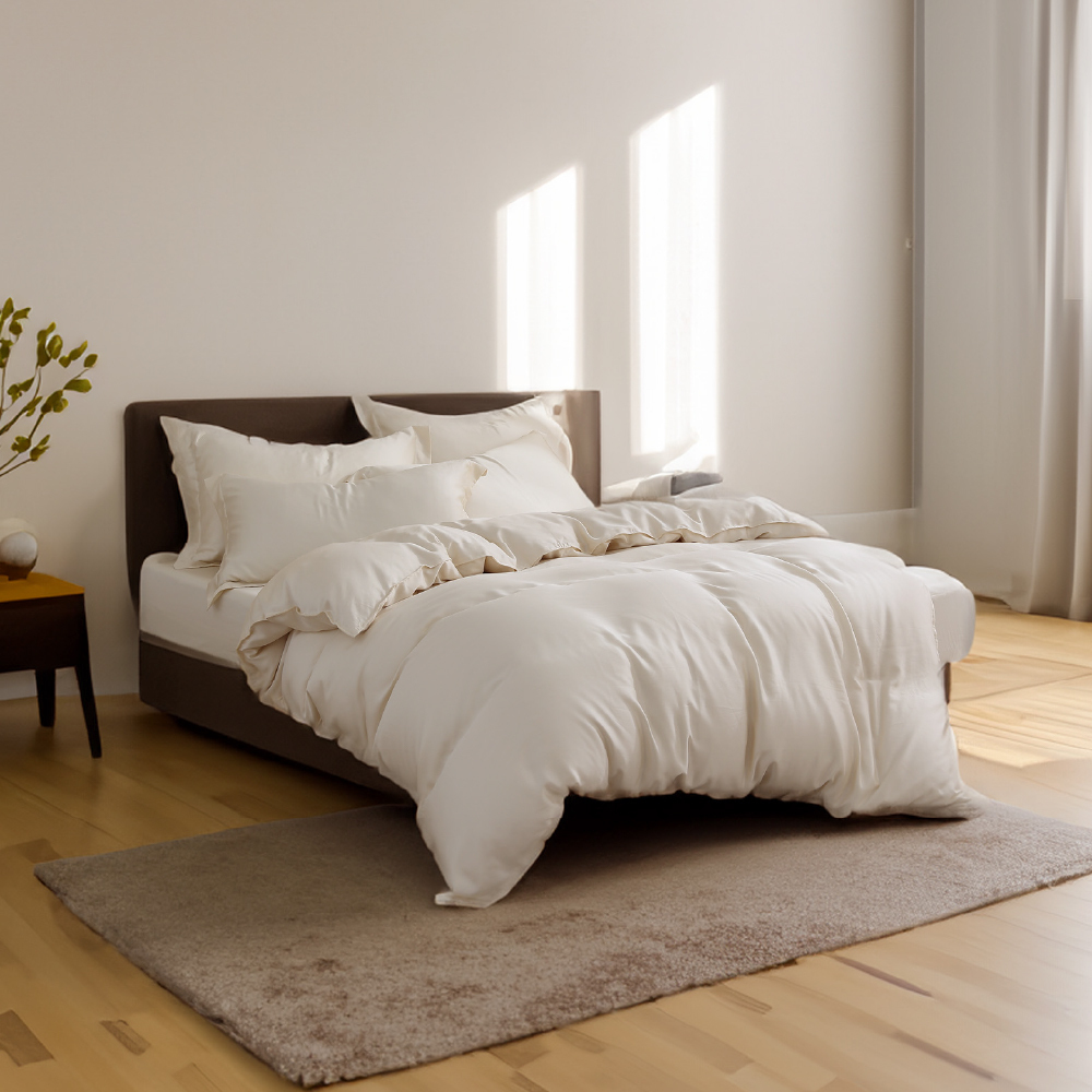 60支天絲｜100%萊賽爾｜奶霜白｜單品&床包被套組