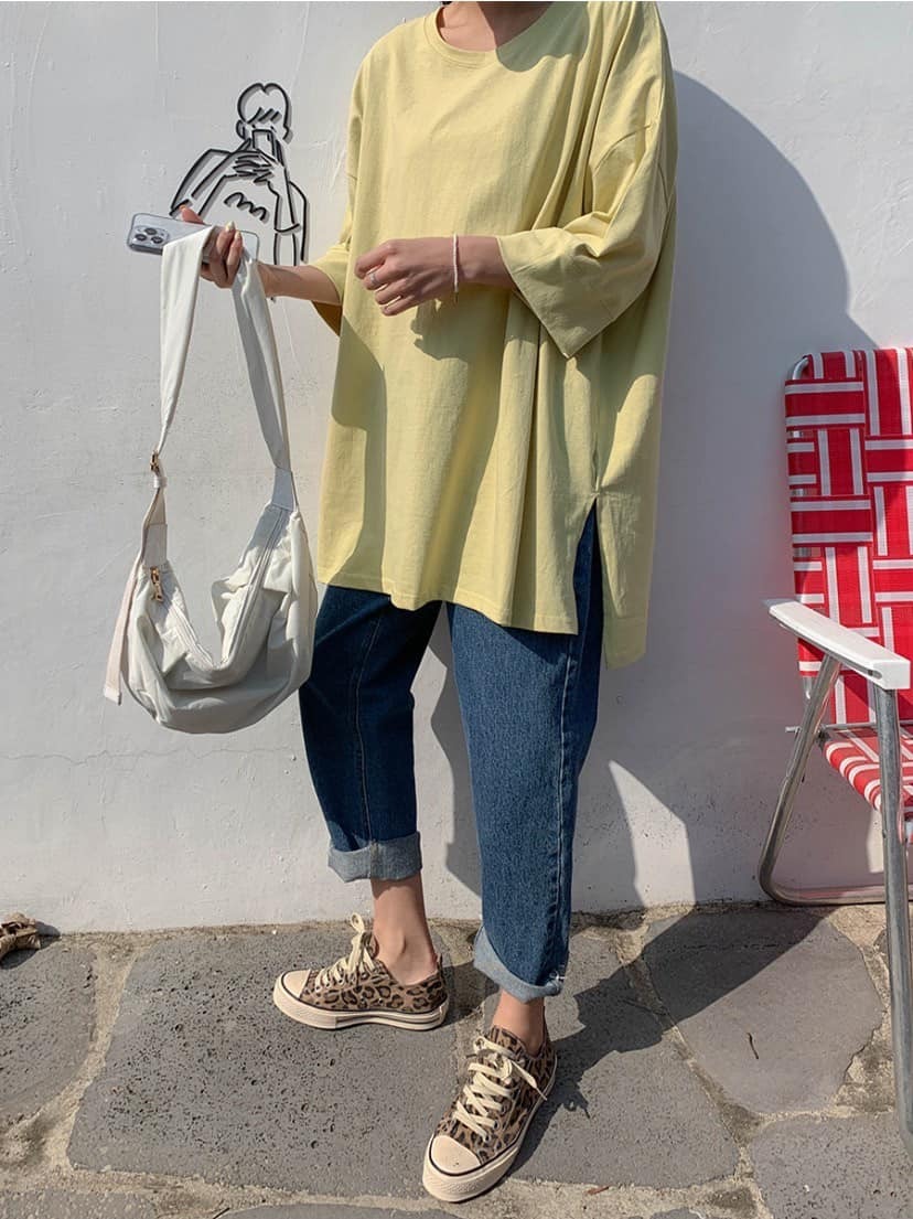 ᴴᴼᵀ ▸▸店長推薦◃◃春夏新款/側開叉長版上衣 MANIFEST正韓🇰🇷