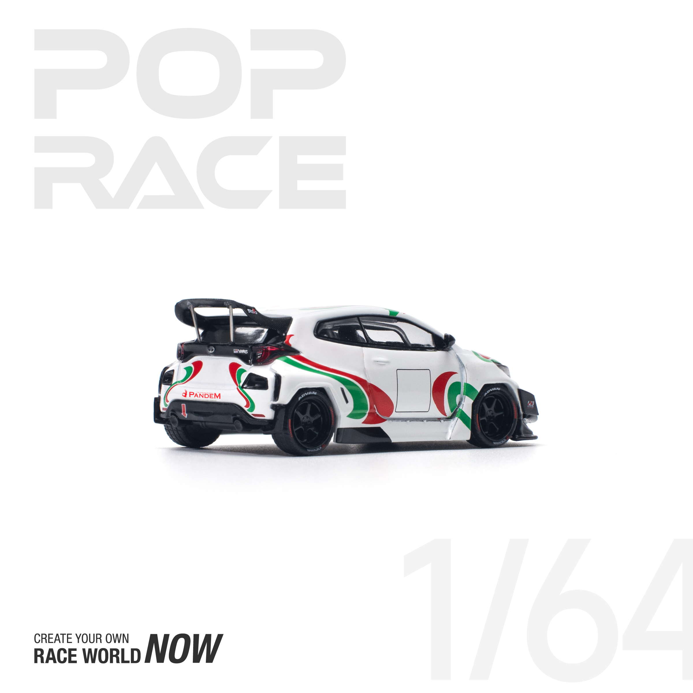 POPRACE 1/64 PANDEM GR YARIS - RALLY LIVERY