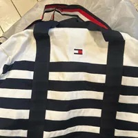 [S] TOMMY HILFIGER 69JAI94 NAUTICAL STRIPE DUFFLE BAG,NAVY MULTI, 197232851408 (STH784)