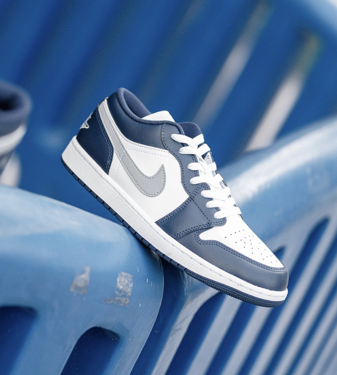 【APAIR】 現貨 Nike Air Jordan 1 Low 海軍藍 藍灰色 男款 553558-141