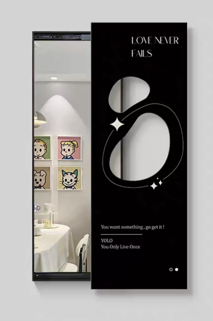 時黛 推拉鏡掛畫隱藏式壁畫