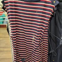 [S] TOMMY HILFIGER STRIPED NAUTICAL SHORT DRESS,BLACK, 76J5066-410 [FINAL SALE] (STH787)