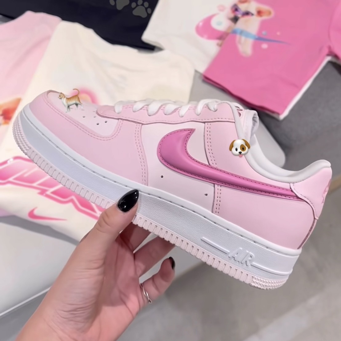 Nike Air Force 1 '07 LX 粉紅貓掌 粉色 粉紅貓咪 桃粉色 白粉色 貓爪 皮革 女款