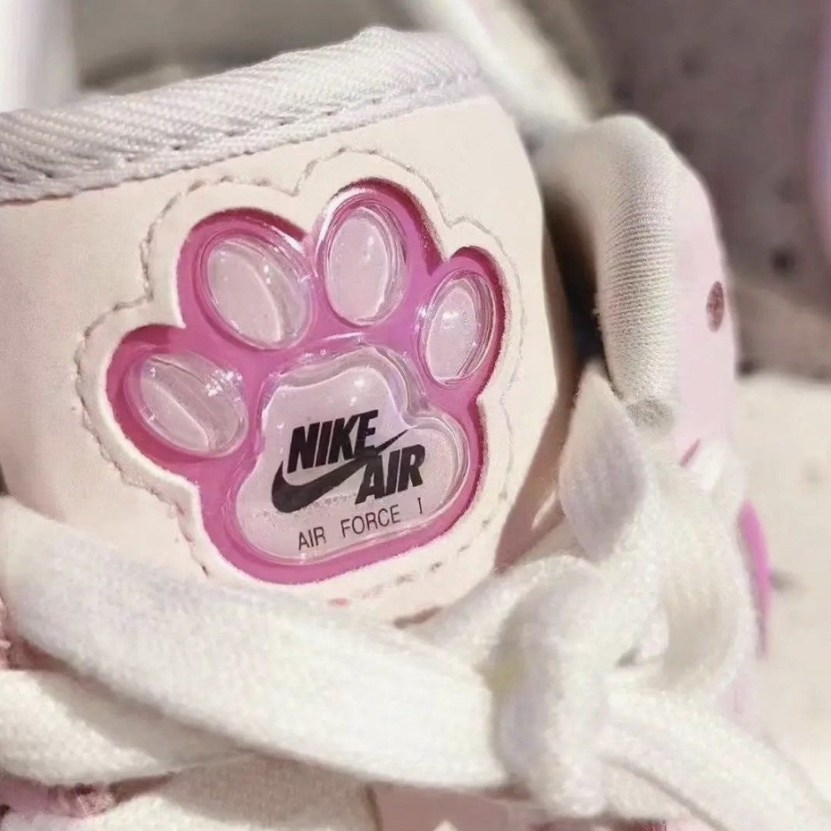 Nike Air Force 1 '07 LX 粉紅貓掌 粉色 粉紅貓咪 桃粉色 白粉色 貓爪 皮革 女款