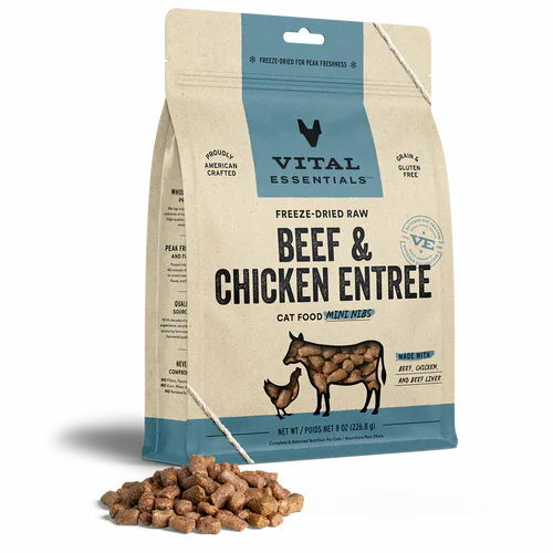 Vital Essentials 牛肉&雞肉 凍乾迷你肉粒貓主糧