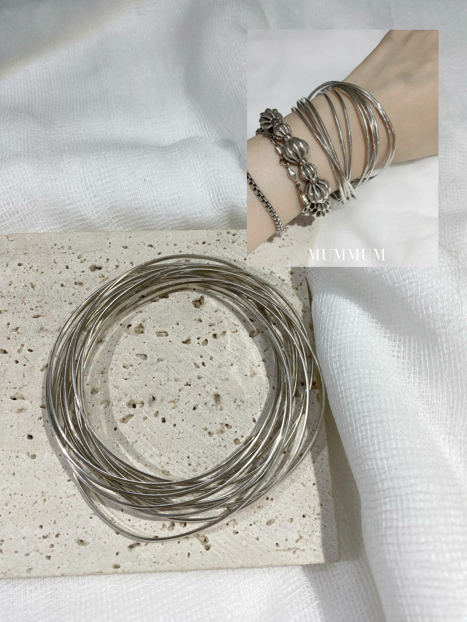 SL808/925 sliver多層層泰銀手鈪[onsale]