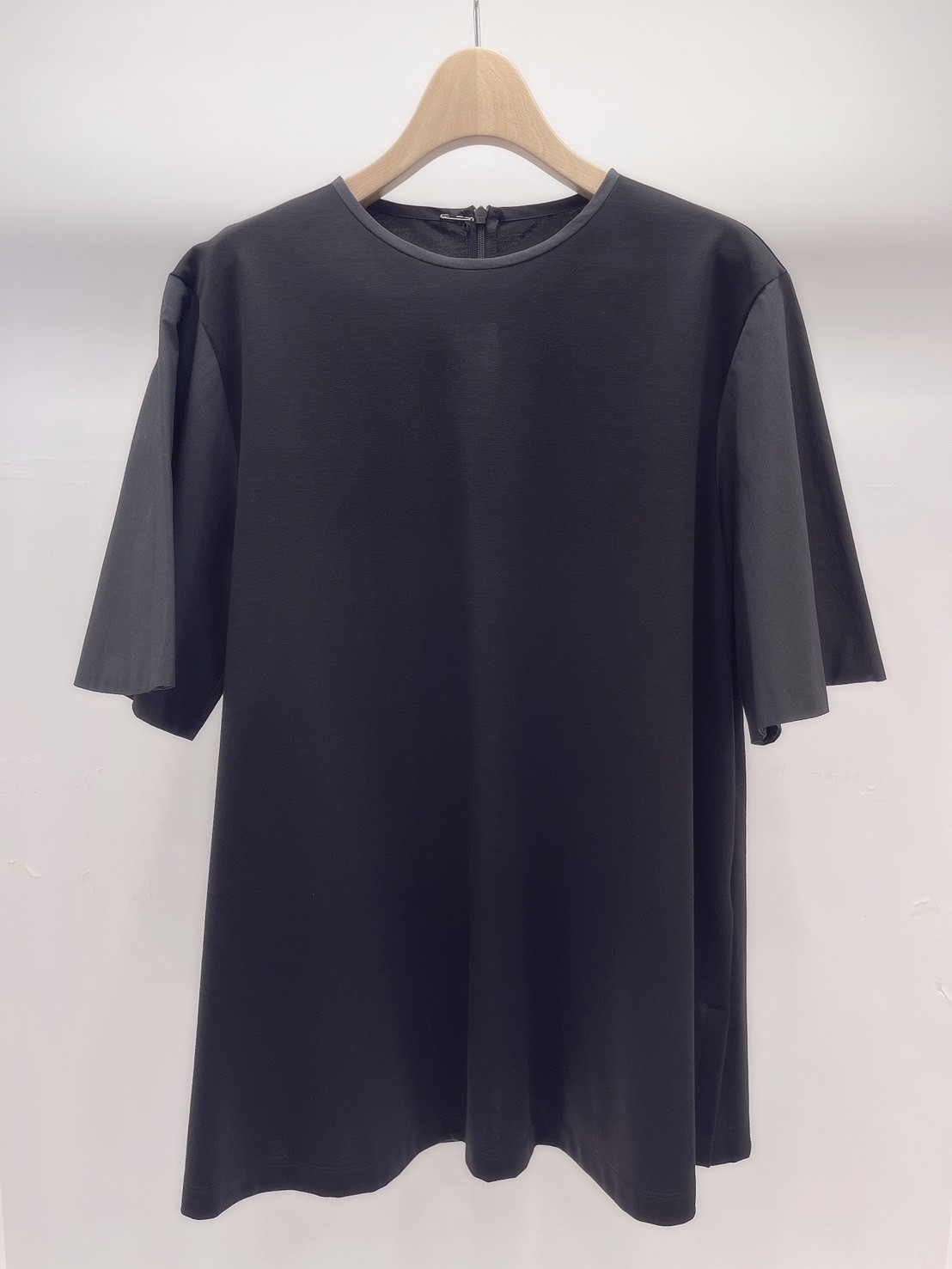 雙素材傘狀上衣