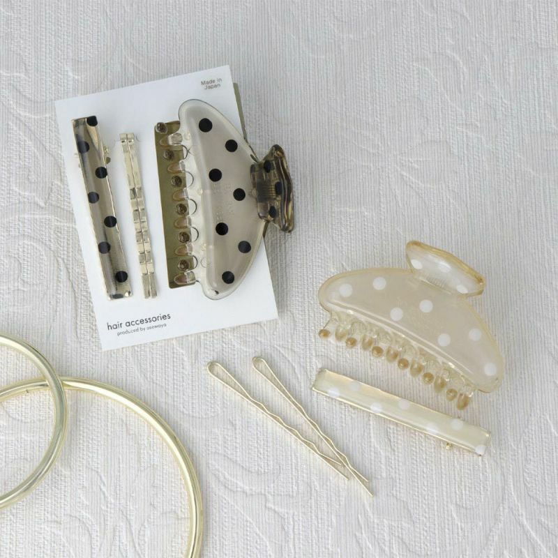 [日本制] 波點鯊魚夾&髮夾set