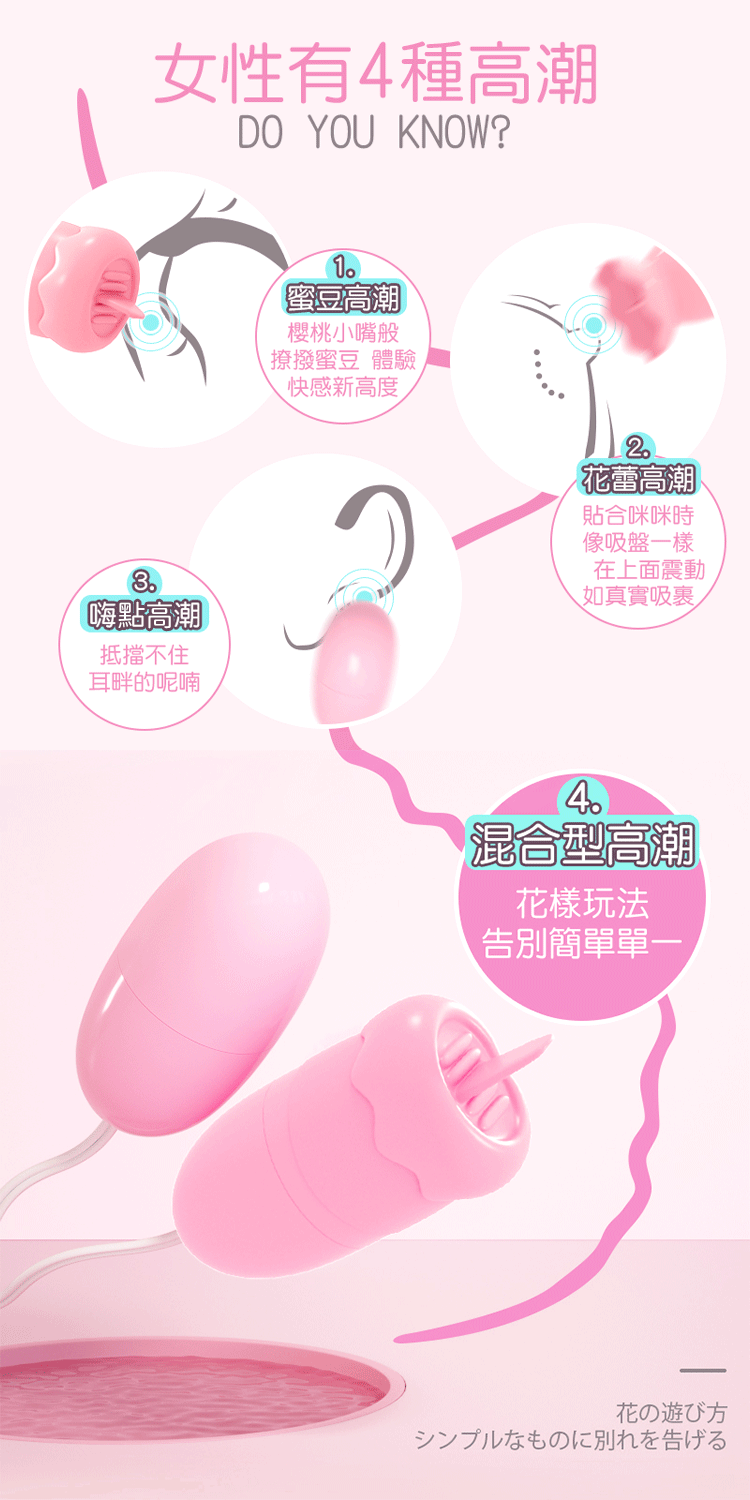 貓爪蜜舌雙跳蛋震動方式