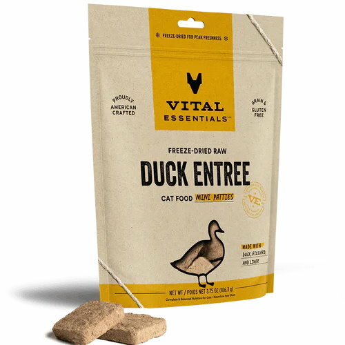 Vital Essentials 鴨肉 凍乾迷你肉餅貓主糧