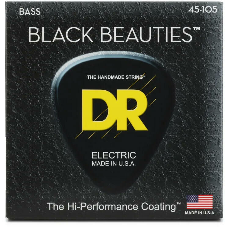 DR Strings Black Beauties 黑色包覆層 電貝斯弦