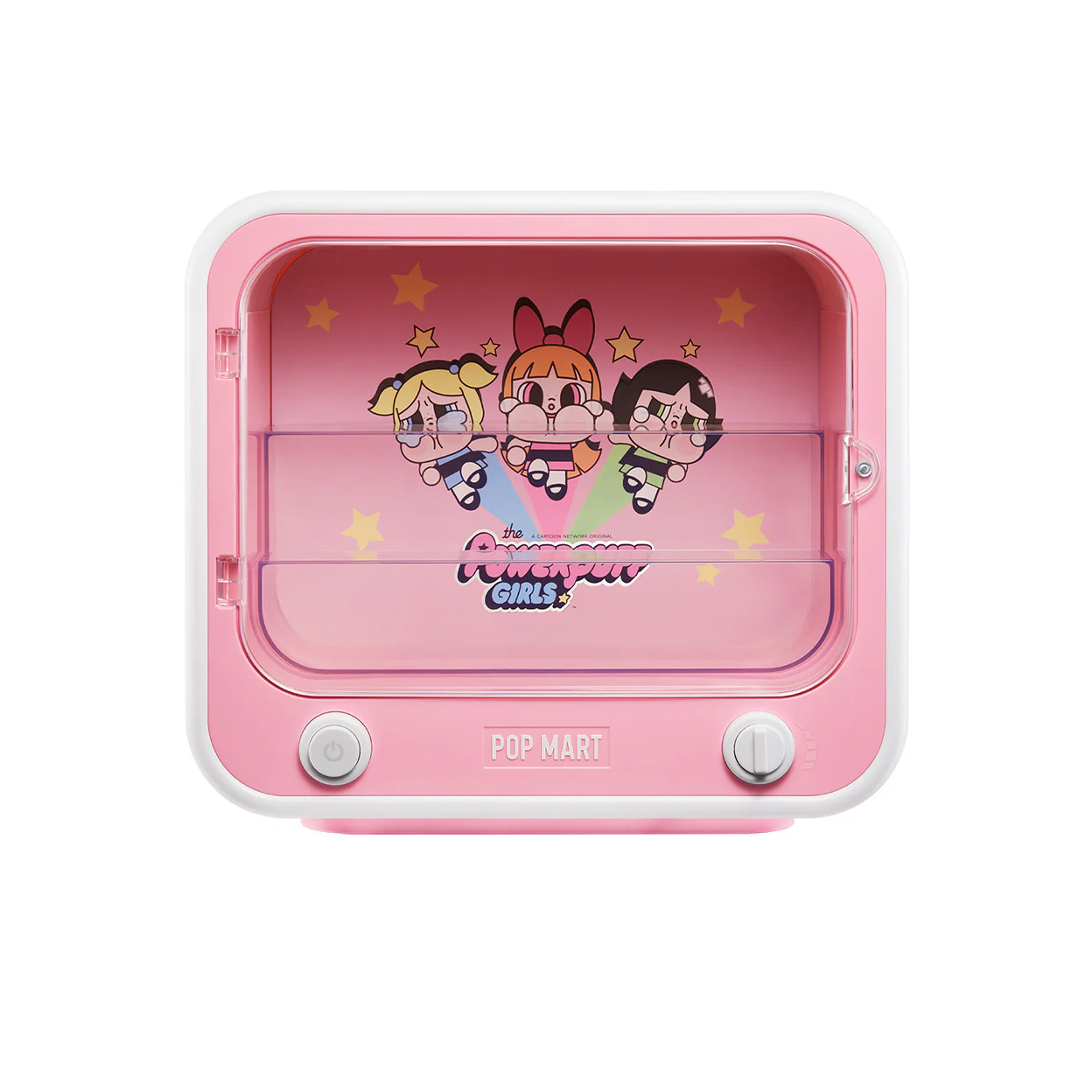 POP MART CRY BABY X POWERPUFF GIRLS SERIES TV SET LUMINOUS DISPLAY CONTAINERS 泡泡瑪特 哭哭飛天小女警 電視收納盒