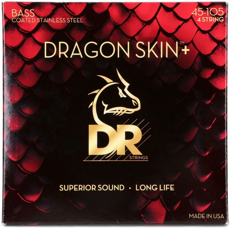 DR Strings Dragon Skin+ Steel 包覆 不鏽鋼 電貝斯弦