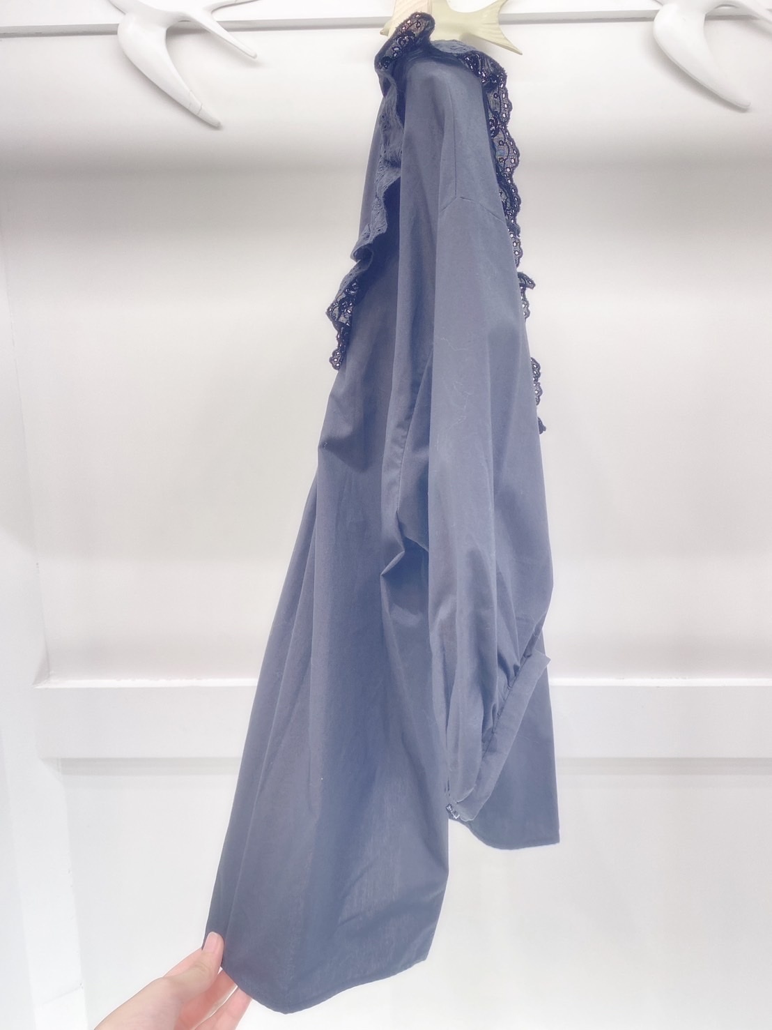 胸lace邊五分袖衣