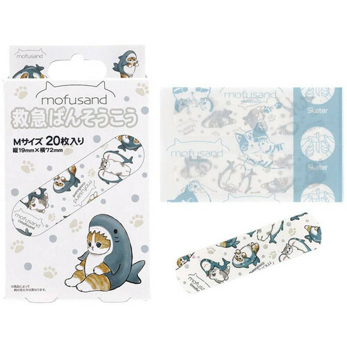 JP Mofusand 鯊魚 造型膠布 20枚 9144