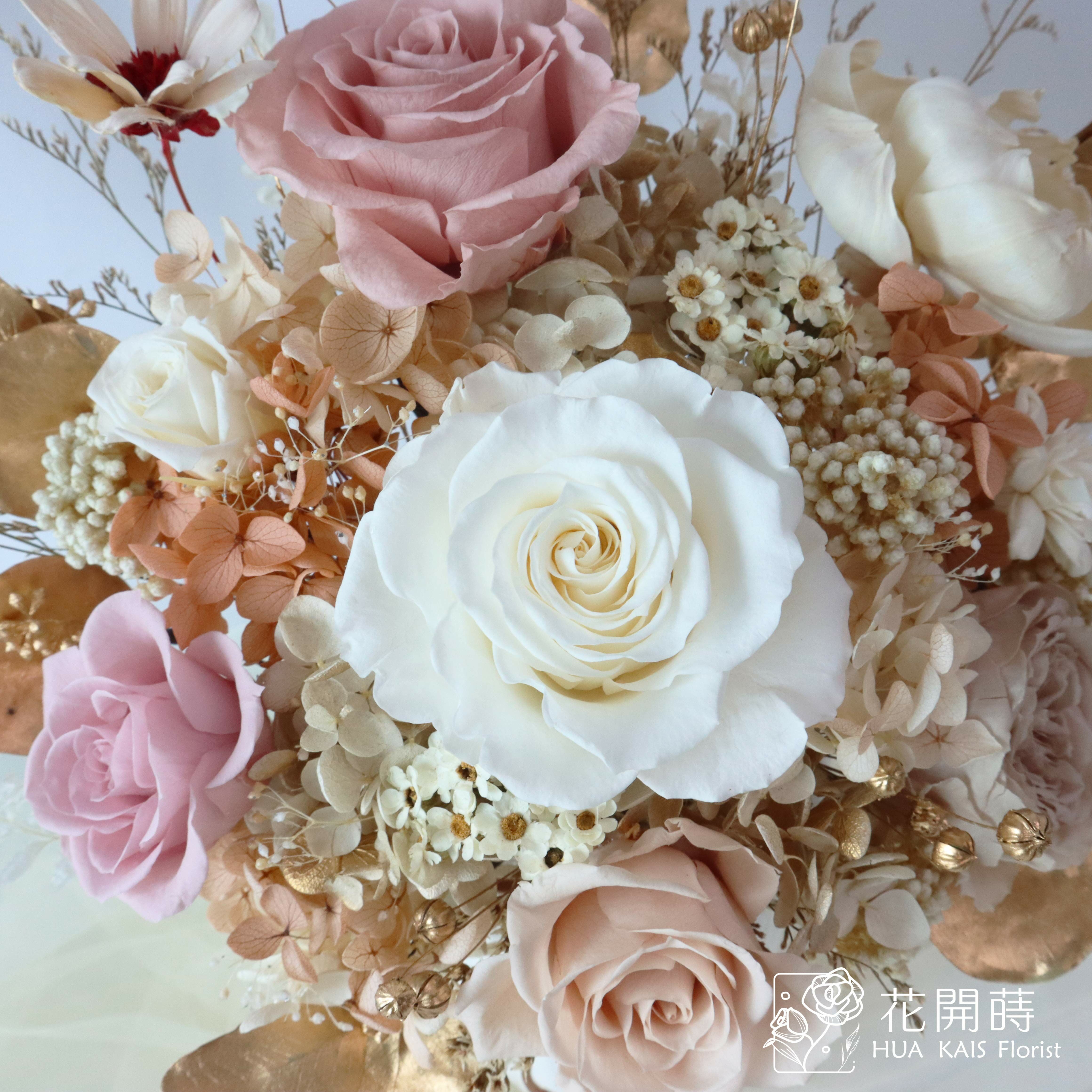 永生桌花|伯爵金(L)直立式|開幕賀禮|新居賀禮|新婚賀禮|升職賀禮