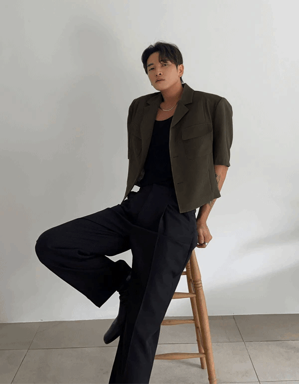 夏季戶外亞麻短款短袖夾克