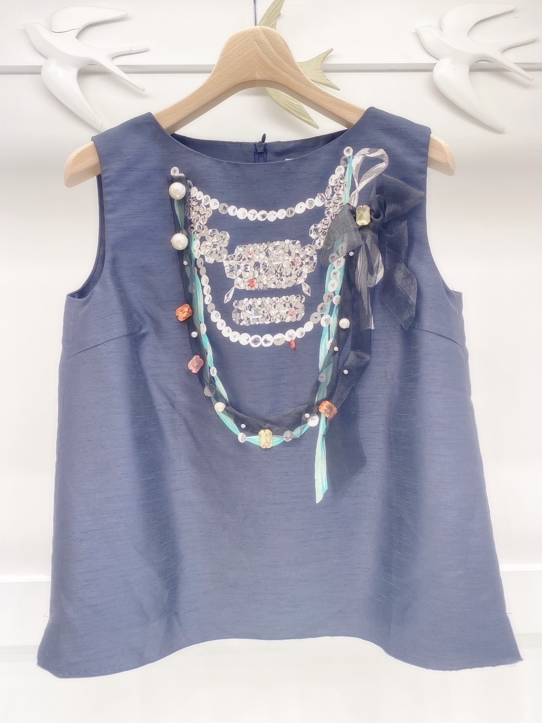 Lanvin珍珠鑽飾無袖上衣