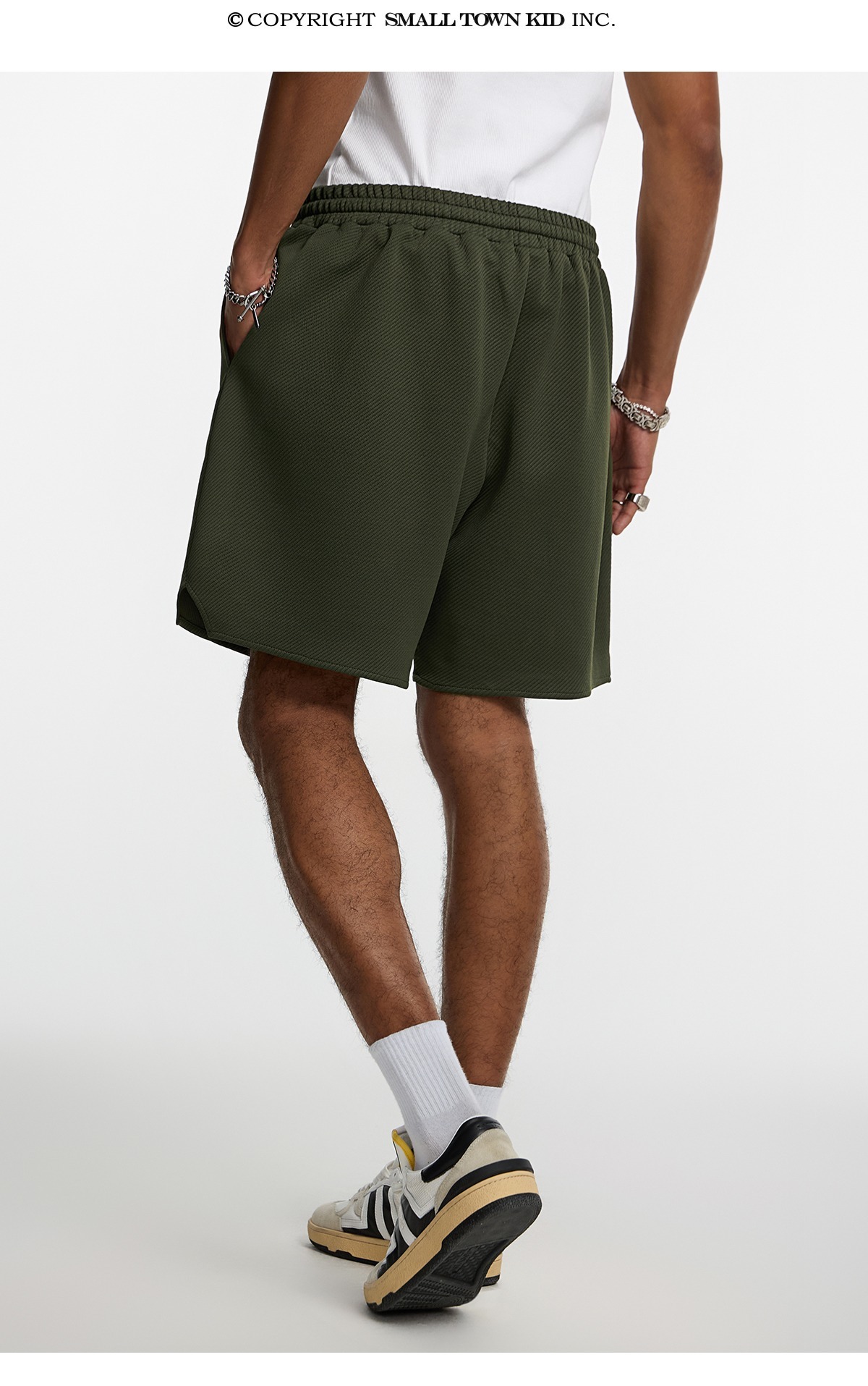 STK SmallTownKid twill small label five-point shorts