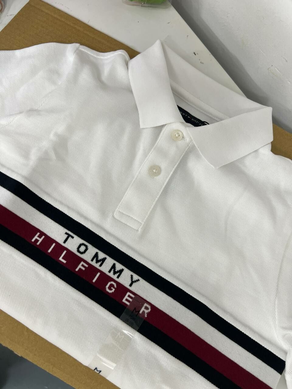 [S] TOMMY HILFIGER KIDS TOMMY POLO SHIRT,WHITE, 71J4062-100 (STH806)