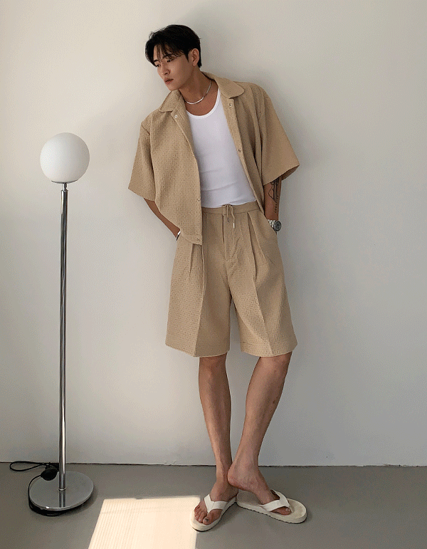 優質粗花呢短款蓬鬆短袖夾克