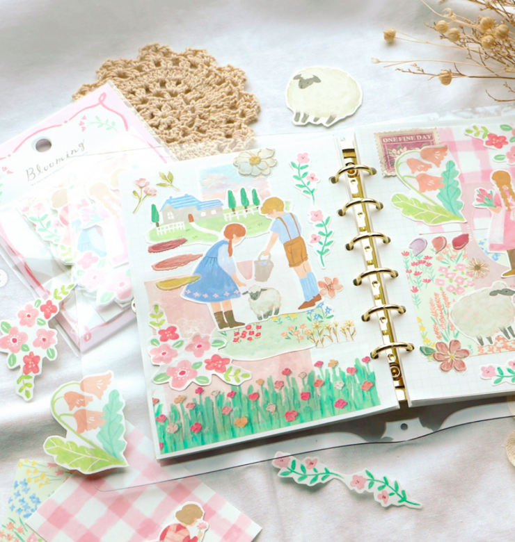 Blooming 48枚貼紙包 童話風貼紙｜日本Mind Wave