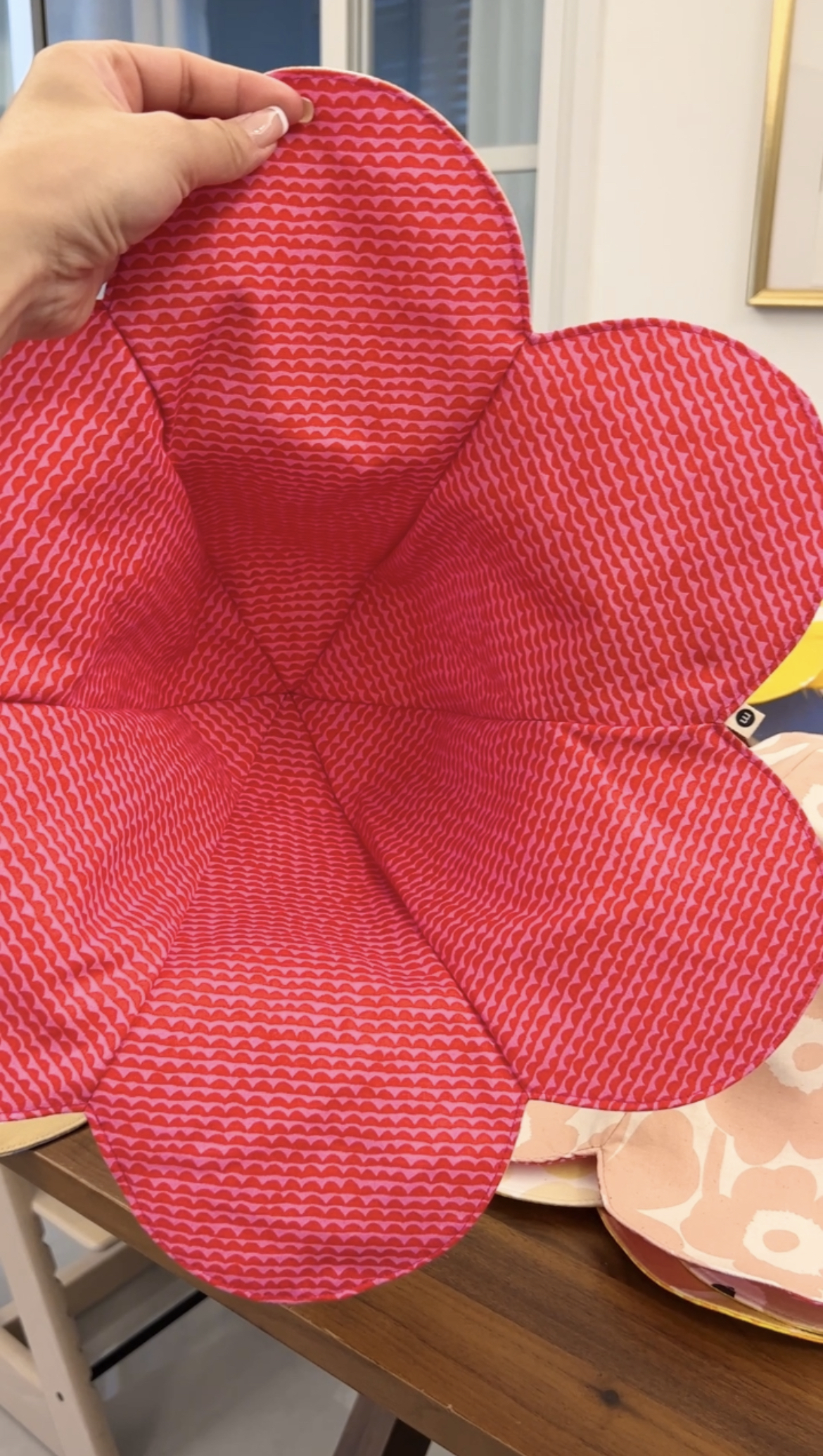 Tulip hat  | marimekko cotton fabric | Japan limited cotton pink mini unikko