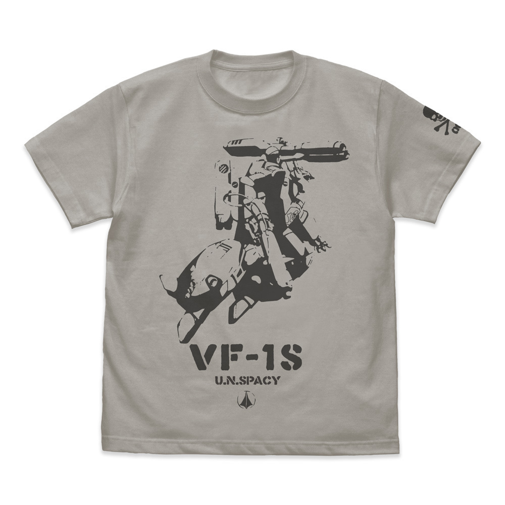 Cospa 0729 VF-1S ストライクバルキリー Tシャツ [超時空要塞マクロス 愛・おぼえていますか] LIGHT GRAY
