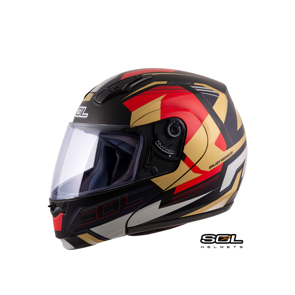 SOL SM-3 原子動力 可掀式安全帽 可樂帽