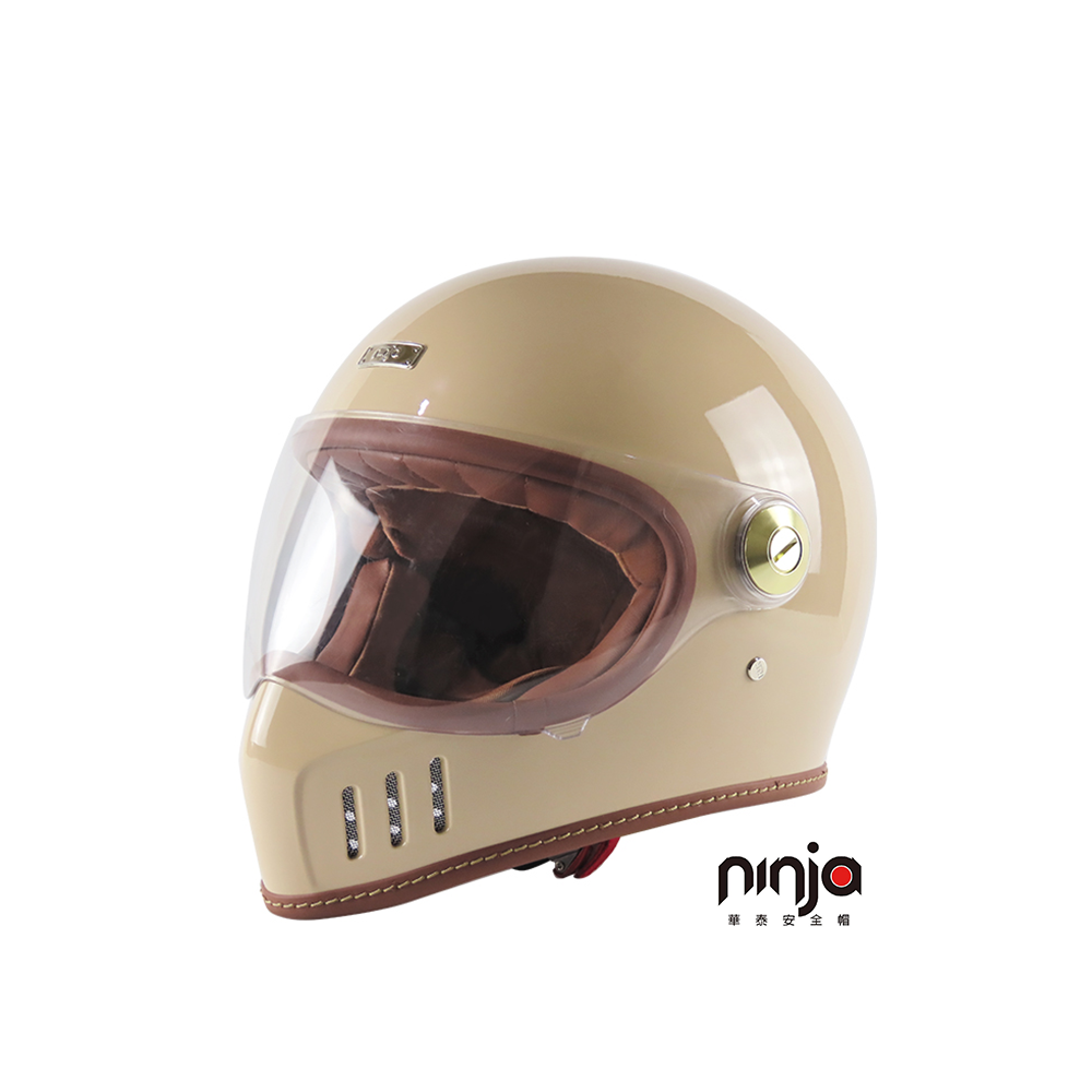 NINJA K866V 鎖鏡山車帽 奶茶