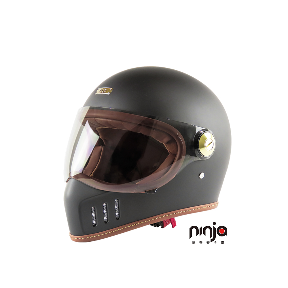 NINJA K866V 鎖鏡山車帽 平黑