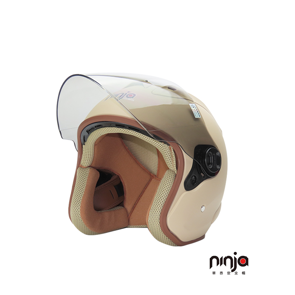 KK 華泰 k-868 半罩式R帽  開放式安全帽 奶茶