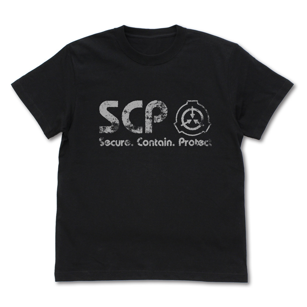Cospa 0908 SCP財団 ヴィンテージロゴ Tシャツ [SCP財団] BLACK