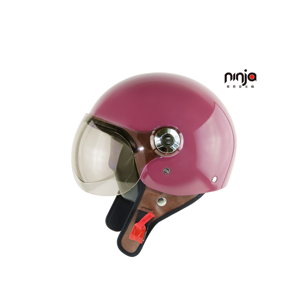 KK 華泰 K808 素色 飛行帽 豆沙紅