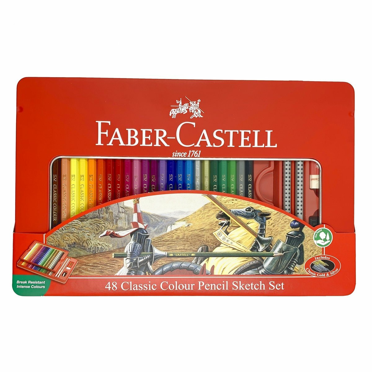輝栢嘉 - 德國FABER經典油性彩色木顏色鉛筆 48色 (鐡盒裝) #115849《香港行貨》《送贈品》