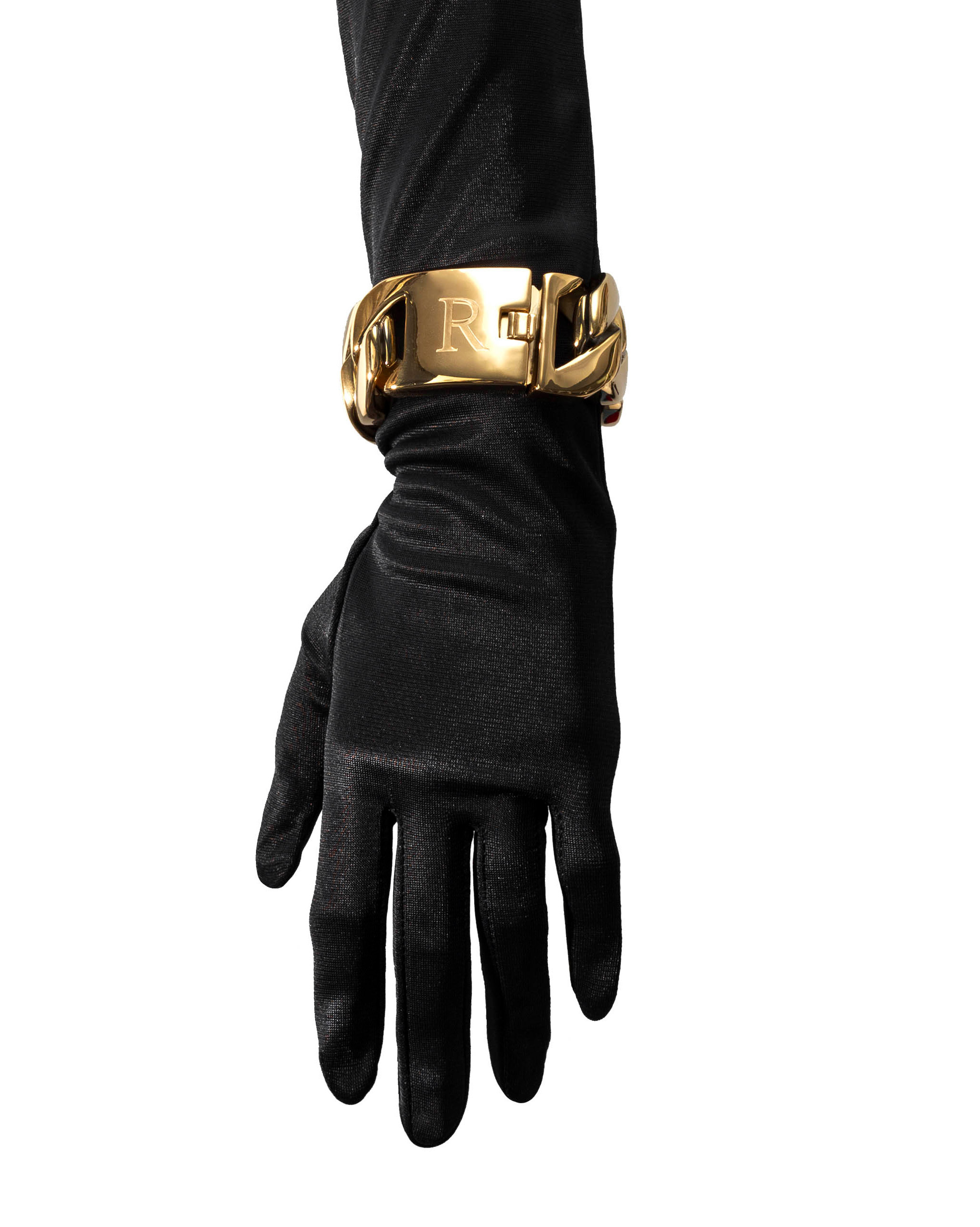 RECOVERY 30MM 鋼製金屬手鍊 (亮金色)