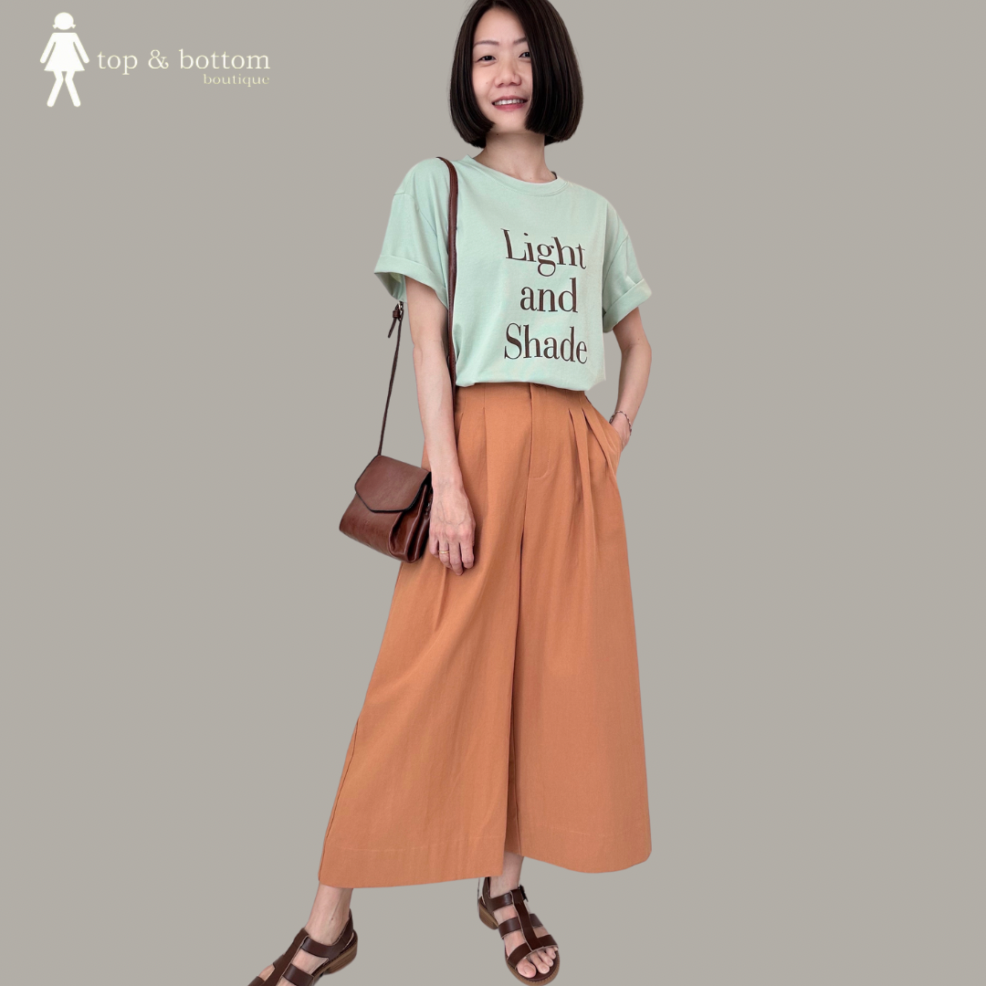 HIGH WAIST SOLID WIDE LEG PANT