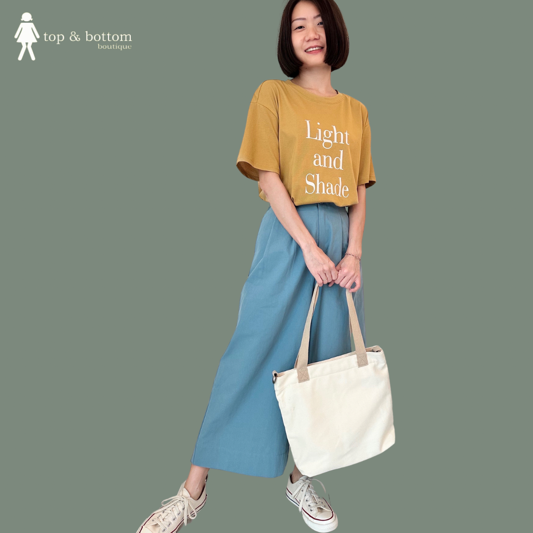 HIGH WAIST SOLID WIDE LEG PANT