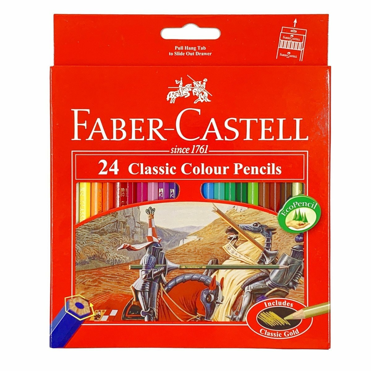 輝栢嘉 - 德國FABER經典油性彩色木顏色鉛筆 24色 (紙盒裝) #115854《贈送#3008 B5圖畫簿1本》