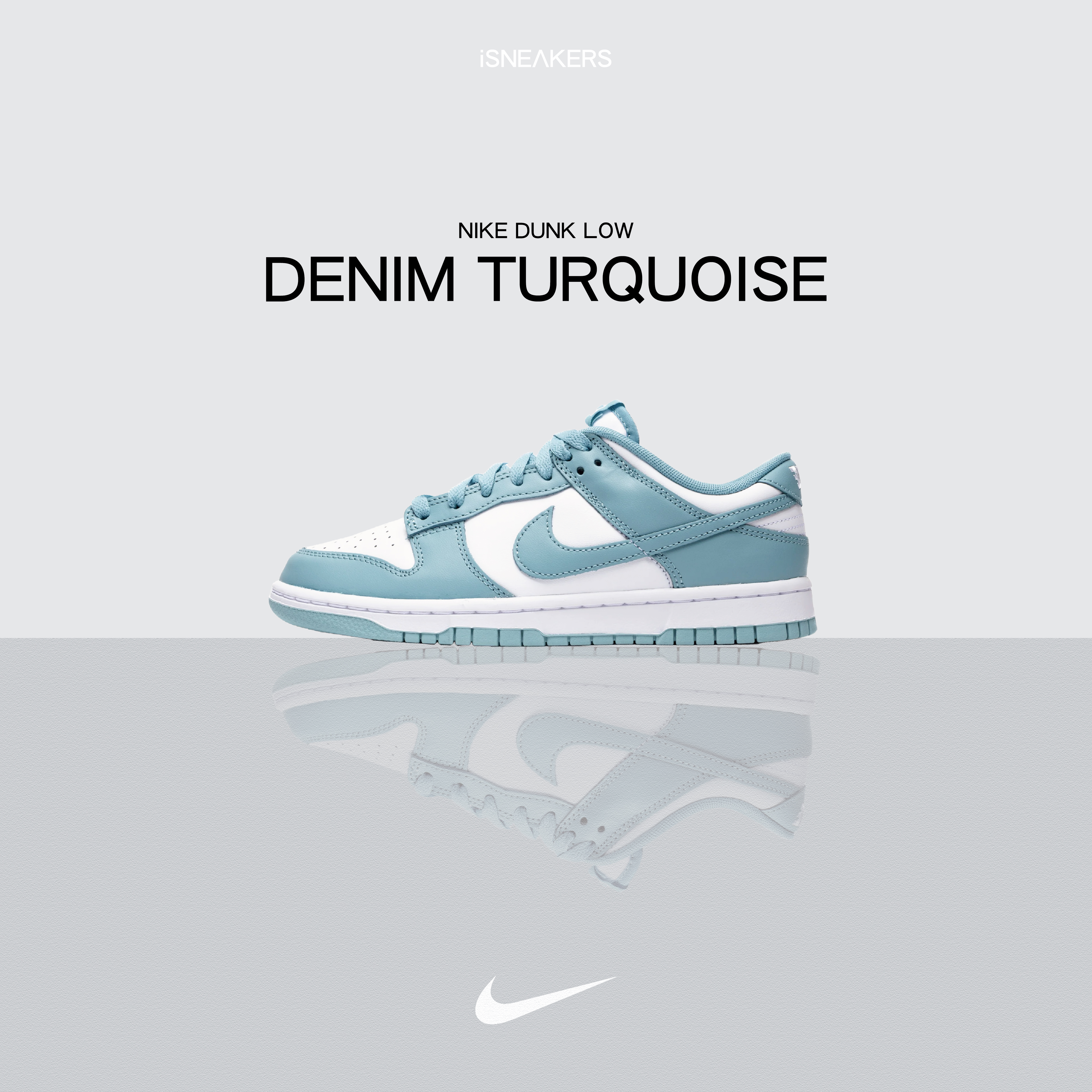 iSNEAKERS｜Nike Dunk Low "Denim Turquoise" 牛仔藍綠 DV0833-106