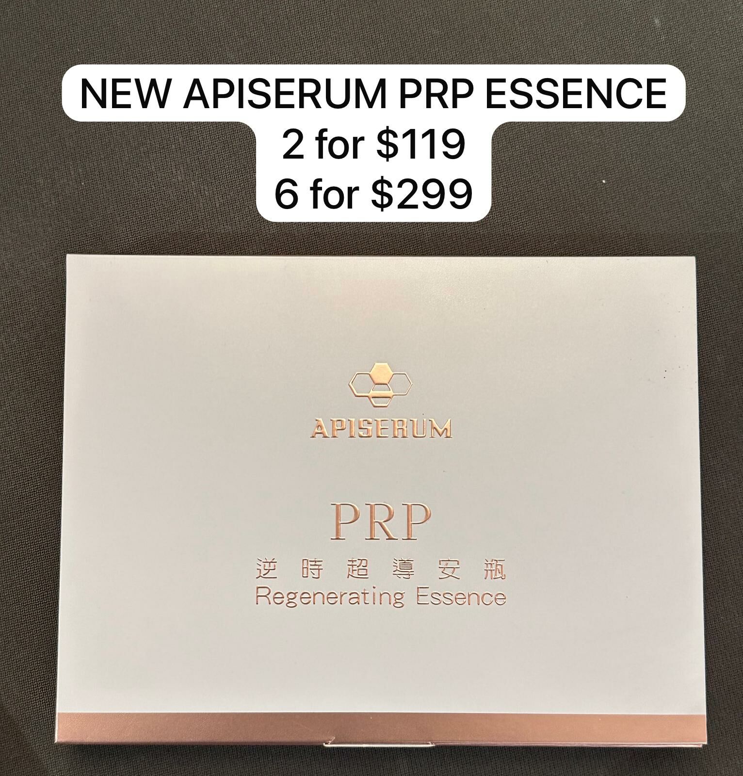NEW APISERUM PRP ESSENCE 6 FOR $299