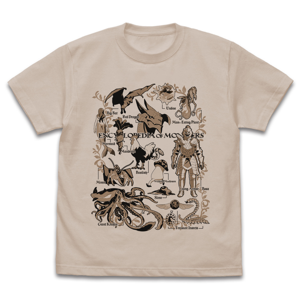 Cospa 0519 魔物図鑑 Tシャツ [ダンジョン飯] SAND BEIGE