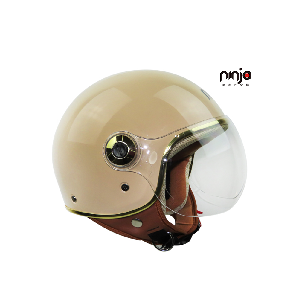 KK 華泰 K808A 金緻風飛行帽 奶茶